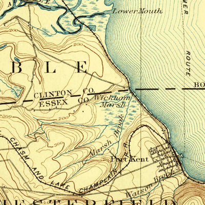 United States Geological Survey Plattsburgh, NY-VT (1894, 62500-Scale) digital map