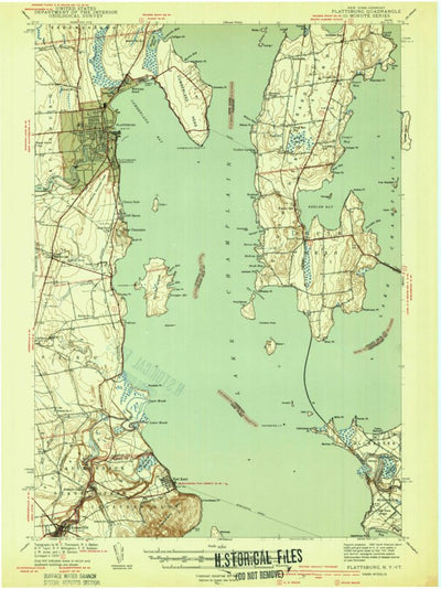 United States Geological Survey Plattsburgh, NY-VT (1939, 62500-Scale) digital map