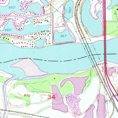 United States Geological Survey Plattsmouth, NE-IA (1956, 24000-Scale) digital map
