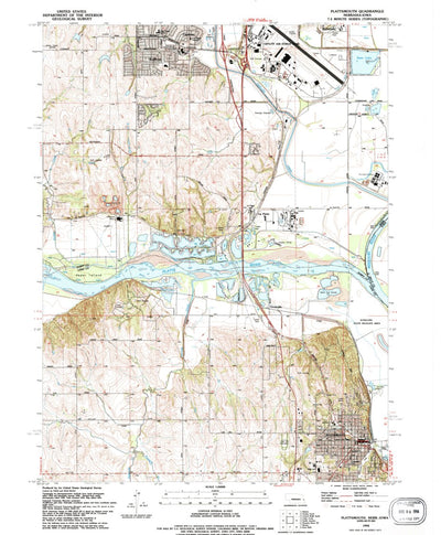 United States Geological Survey Plattsmouth, NE-IA (1994, 24000-Scale) digital map