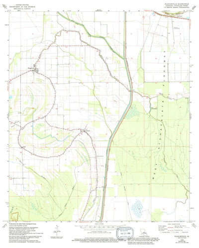 United States Geological Survey Plaucheville, LA (1968, 24000-Scale) digital map