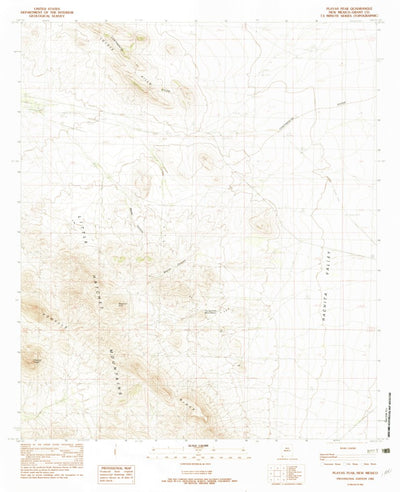 United States Geological Survey Playas Peak, NM (1982, 24000-Scale) digital map