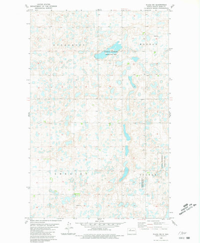 United States Geological Survey Plaza NE, ND (1980, 24000-Scale) digital map