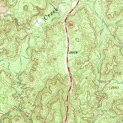 United States Geological Survey Pleasant Creek, TX (1963, 24000-Scale) digital map