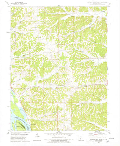 United States Geological Survey Pleasant Dale Valley, IL-MO (1978, 24000-Scale) digital map