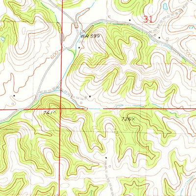 United States Geological Survey Pleasant Dale Valley, IL-MO (1978, 24000-Scale) digital map