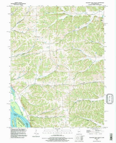 United States Geological Survey Pleasant Dale Valley, IL-MO (1993, 24000-Scale) digital map