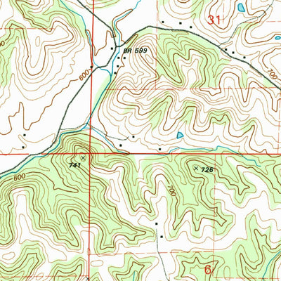 United States Geological Survey Pleasant Dale Valley, IL-MO (1993, 24000-Scale) digital map