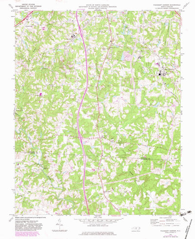 United States Geological Survey Pleasant Garden, NC (1970, 24000-Scale) digital map