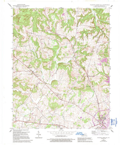 United States Geological Survey Pleasant Green Hill, KY (1957, 24000-Scale) digital map