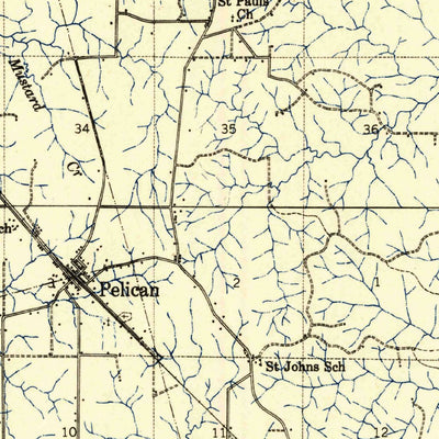United States Geological Survey Pleasant Hill, LA (1941, 62500-Scale) digital map