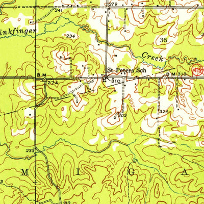 United States Geological Survey Pleasant Hill, LA (1943, 62500-Scale) digital map