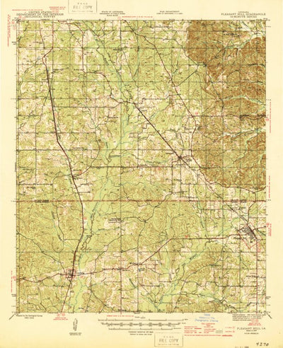 United States Geological Survey Pleasant Hill, LA (1944, 62500-Scale) digital map