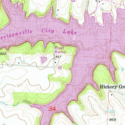 United States Geological Survey Pleasant Hill, MO (1954, 24000-Scale) digital map