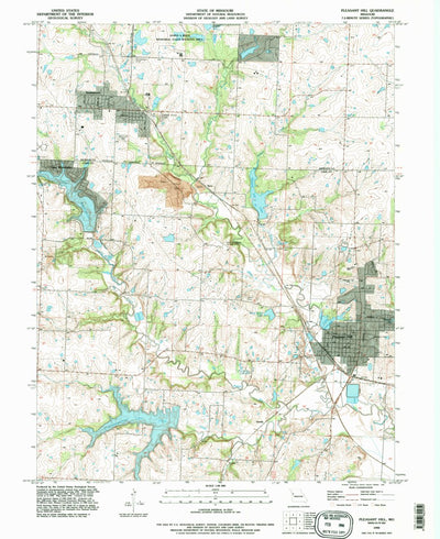 United States Geological Survey Pleasant Hill, MO (1990, 24000-Scale) digital map