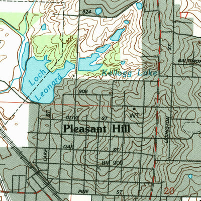United States Geological Survey Pleasant Hill, MO (1990, 24000-Scale) digital map