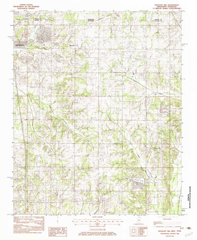 United States Geological Survey Pleasant Hill, MS-TN (1982, 24000-Scale) digital map
