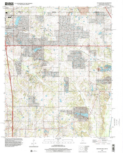 United States Geological Survey Pleasant Hill, MS-TN (1996, 24000-Scale) digital map