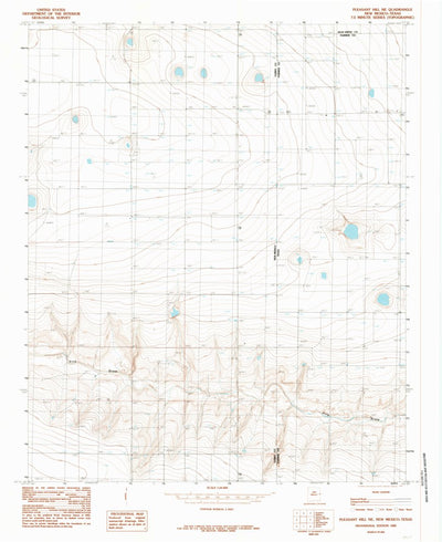 United States Geological Survey Pleasant Hill NE, NM-TX (1985, 24000-Scale) digital map