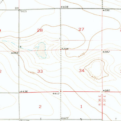 United States Geological Survey Pleasant Hill, NM-TX (1957, 62500-Scale) digital map