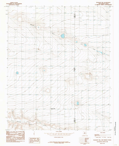 United States Geological Survey Pleasant Hill, NM-TX (1985, 24000-Scale) digital map