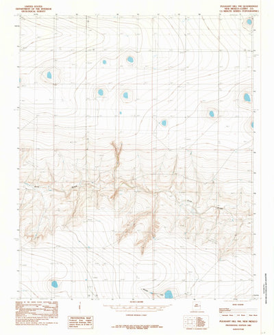United States Geological Survey Pleasant Hill NW, NM (1985, 24000-Scale) digital map