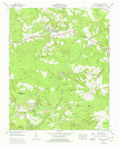 United States Geological Survey Pleasant Hill, TN (1956, 24000-Scale) digital map