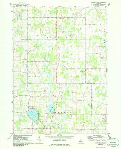 United States Geological Survey Pleasant Lake, MI (1970, 24000-Scale) digital map