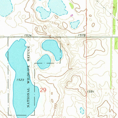 United States Geological Survey Pleasant Lake, ND (1971, 24000-Scale) digital map