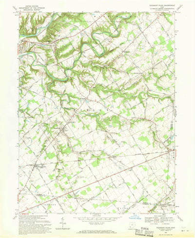 United States Geological Survey Pleasant Plain, OH (1968, 24000-Scale) digital map