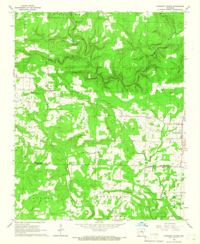 United States Geological Survey Pleasant Plains, AR (1965, 24000-Scale) digital map