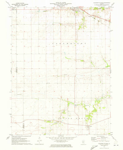 United States Geological Survey Pleasant Plains, IL (1971, 24000-Scale) digital map