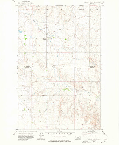United States Geological Survey Pleasant Prairie, MT (1973, 24000-Scale) digital map