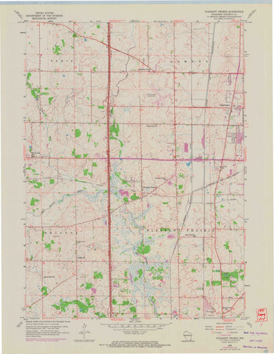 United States Geological Survey Pleasant Prairie, WI (1958, 24000-Scale) digital map