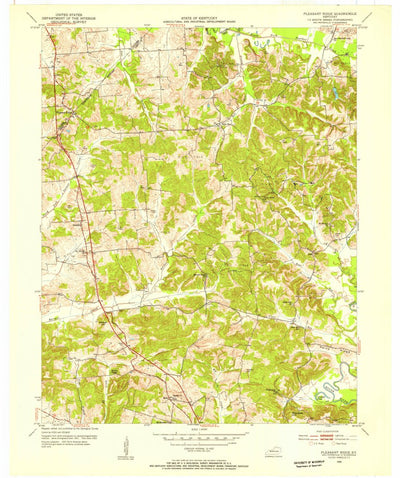 United States Geological Survey Pleasant Ridge, KY (1953, 24000-Scale) digital map