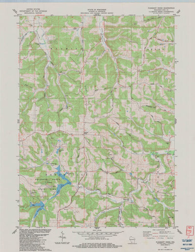 United States Geological Survey Pleasant Ridge, WI (1983, 24000-Scale) digital map