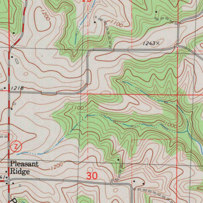 United States Geological Survey Pleasant Ridge, WI (1983, 24000-Scale) digital map