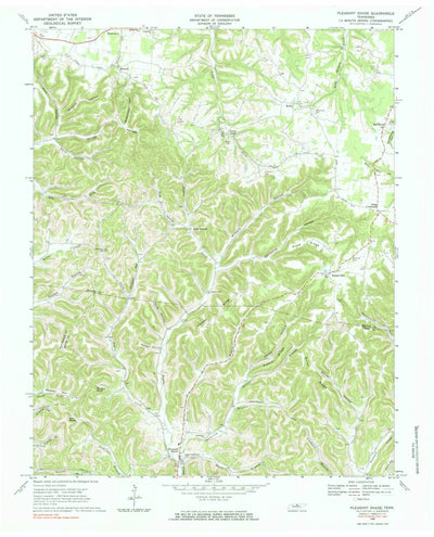 United States Geological Survey Pleasant Shade, TN (1968, 24000-Scale) digital map