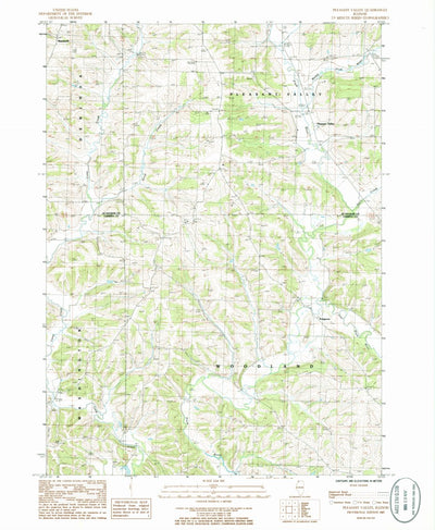 United States Geological Survey Pleasant Valley, IL (1985, 24000-Scale) digital map