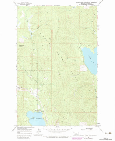 United States Geological Survey Pleasant Valley Mountain, MT (1964, 24000-Scale) digital map