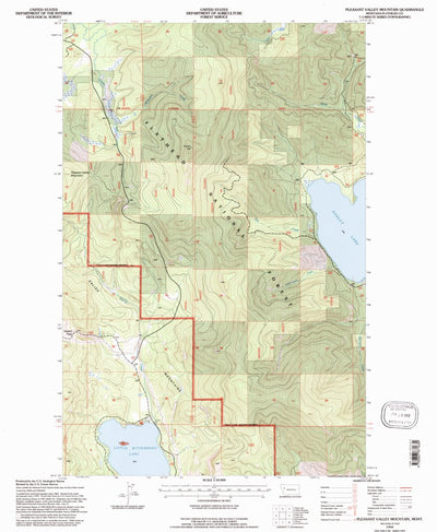 United States Geological Survey Pleasant Valley Mountain, MT (1994, 24000-Scale) digital map