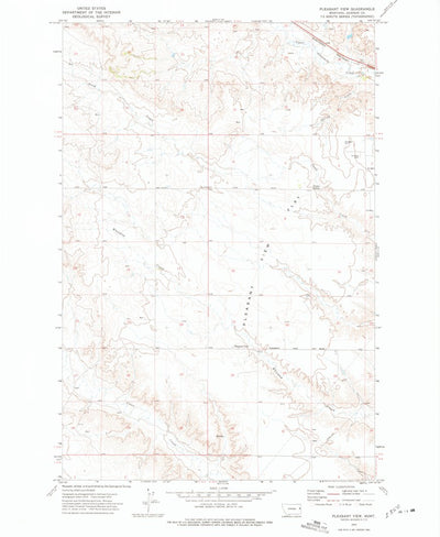 United States Geological Survey Pleasant View, MT (1972, 24000-Scale) digital map