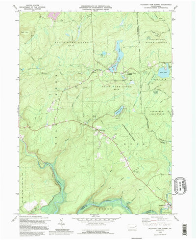 United States Geological Survey Pleasant View Summit, PA (1992, 24000-Scale) digital map