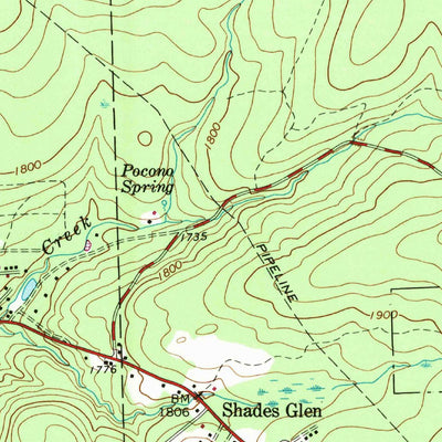 United States Geological Survey Pleasant View Summit, PA (1992, 24000-Scale) digital map