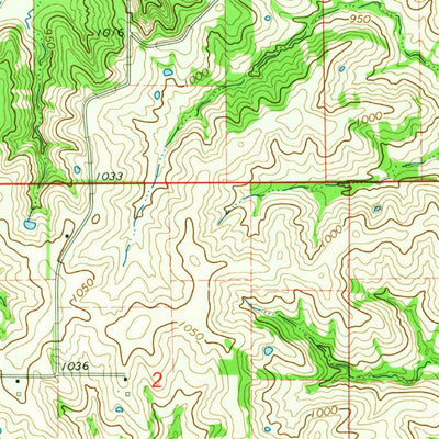 United States Geological Survey Pleasanton, IA-MO (1964, 24000-Scale) digital map