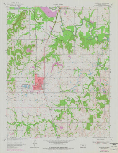 United States Geological Survey Pleasanton, KS (1958, 24000-Scale) digital map