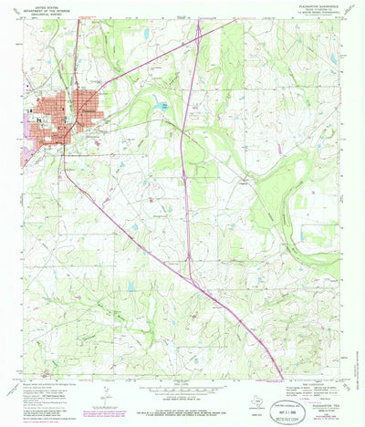 United States Geological Survey Pleasanton, TX (1968, 24000-Scale) digital map