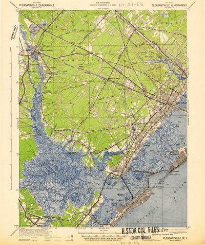 United States Geological Survey Pleasantville, NJ (1942, 62500-Scale) digital map
