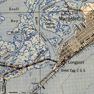 United States Geological Survey Pleasantville, NJ (1942, 62500-Scale) digital map