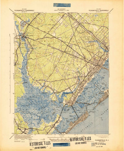 United States Geological Survey Pleasantville, NJ (1943, 62500-Scale) digital map